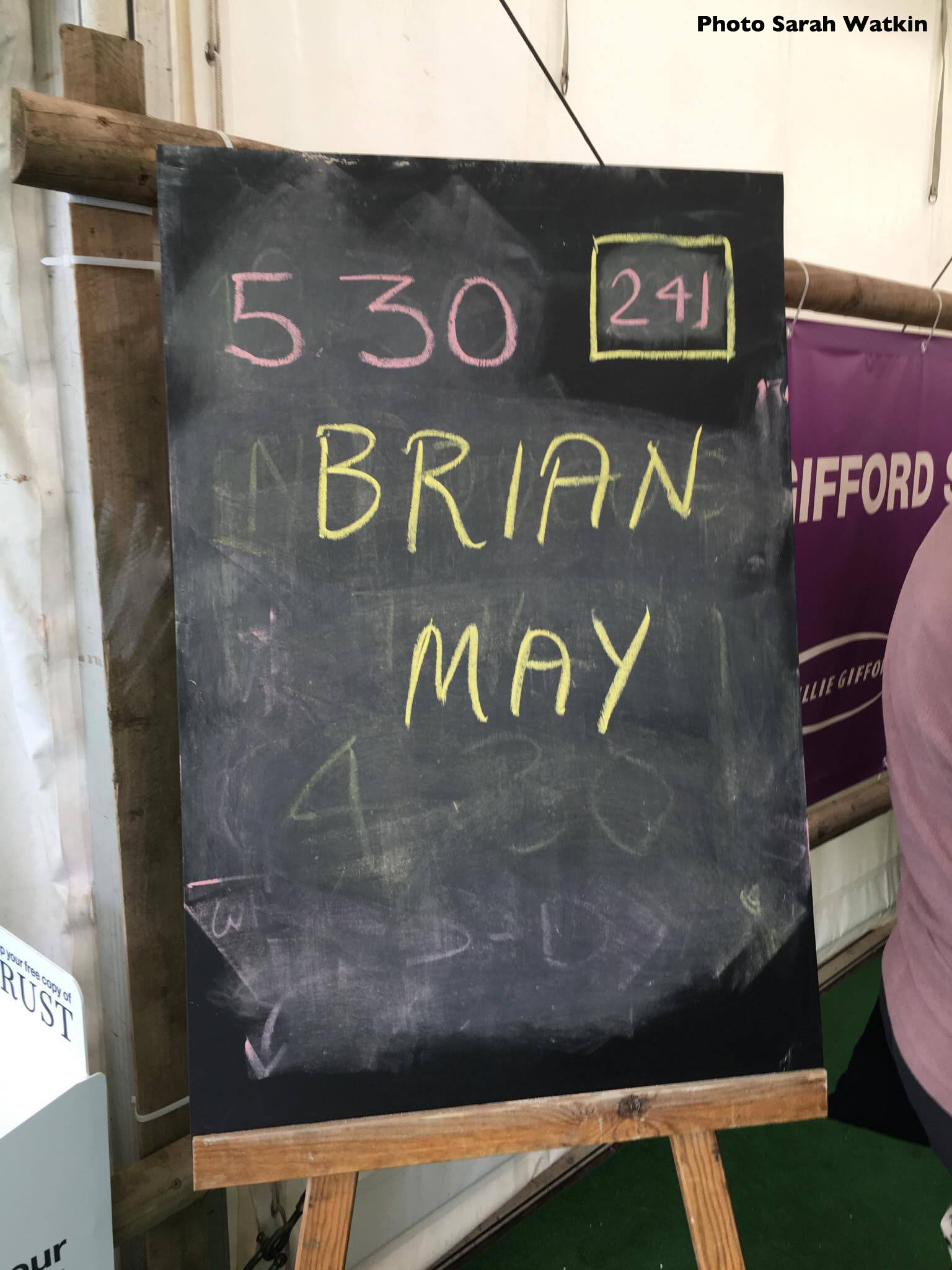 Brian May -chalkbaord