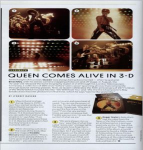 Billboard "Queen comes alive in 3-D"