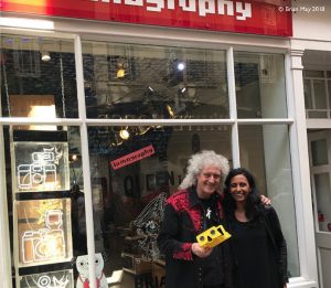 Brian May and Founder of Lomography, Sally Bibawy