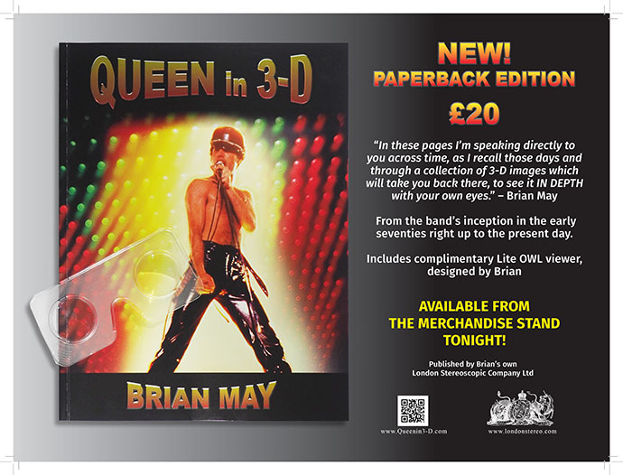 Queen In 3-D paperback for WWRY shows
